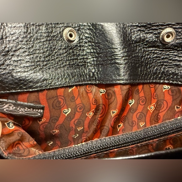 🤎🖤 Brighton Brown Croc Embossed Leather Organizer Wallet Heart Concho - Soft! - Picture 8 of 10